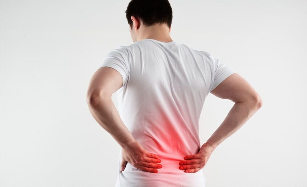 lage rugpijn als gevolg van osteochondrose